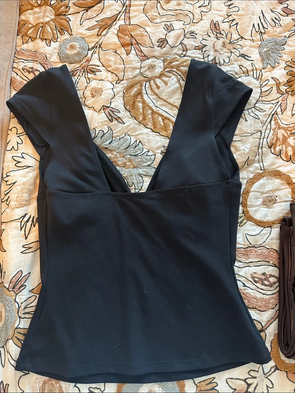 Free People Black V-Neck Bandeau Tank